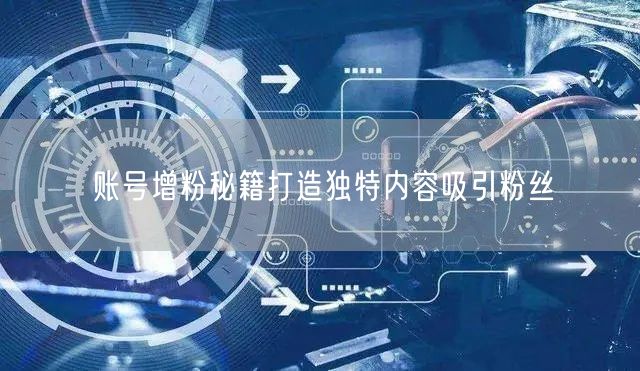 账号增粉秘籍打造独特内容吸引粉丝