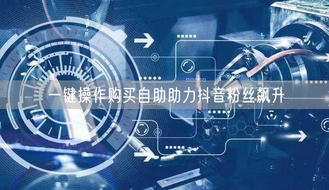 一键操作购买自助助力抖音粉丝飙升