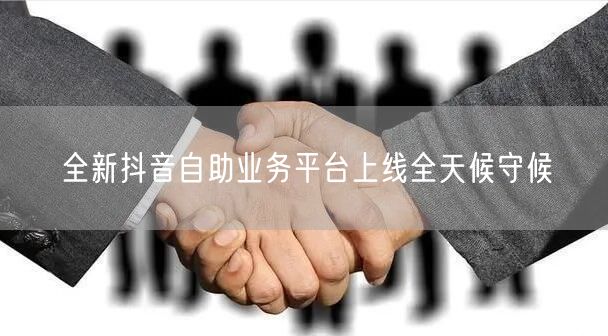 全新抖音自助业务平台上线全天候守候