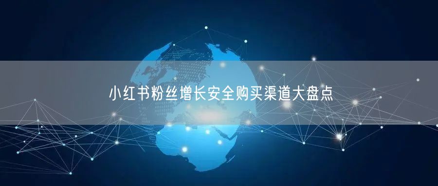 小红书粉丝增长安全购买渠道大盘点