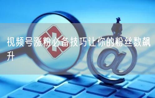 视频号涨粉必备技巧让你的粉丝数飙升