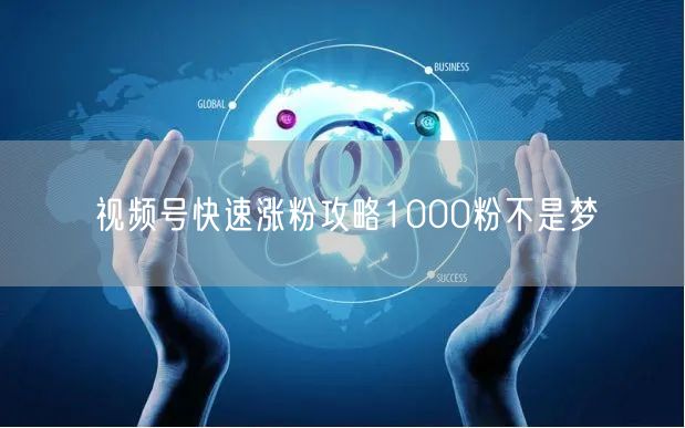 视频号快速涨粉攻略1000粉不是梦