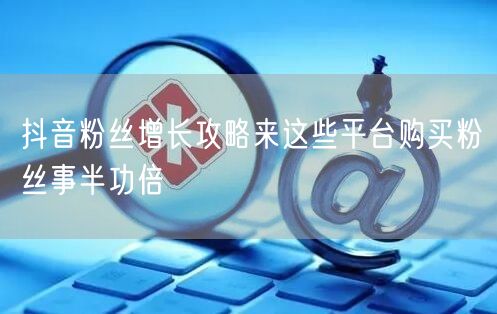 抖音粉丝增长攻略来这些平台购买粉丝事半功倍