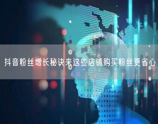 抖音粉丝增长秘诀来这些店铺购买粉丝更省心