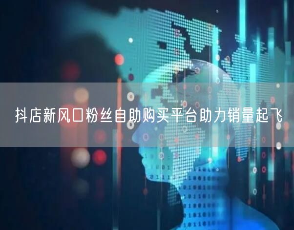 抖店新风口粉丝自助购买平台助力销量起飞