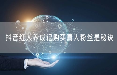 抖音红人养成记购买真人粉丝是秘诀