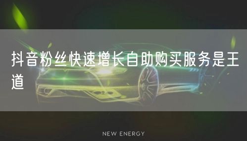 抖音粉丝快速增长自助购买服务是王道