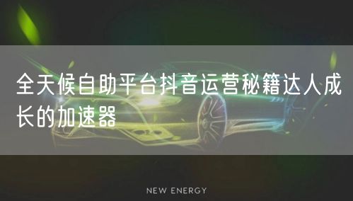 全天候自助平台抖音运营秘籍达人成长的加速器